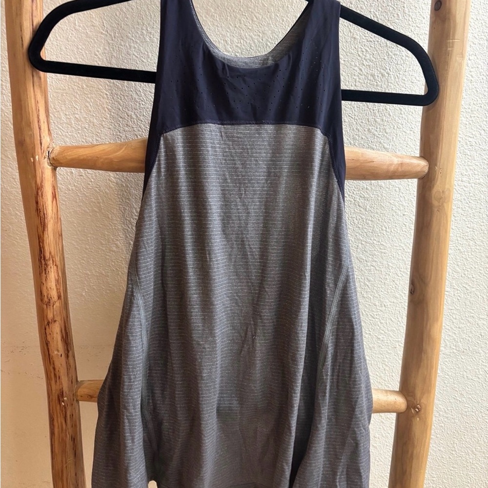 Lululemon athletica Grey and Navy Racerback Tank